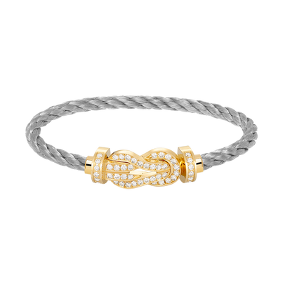 [ROYAL]CHANCE LARGE 8 FIGURE BUCKLE FULLDIAMOND BRACELET GOLD