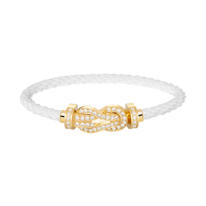 [ROYAL]CHANCE LARGE 8 FIGURE BUCKLE FULLDIAMOND BRACELET GOLD