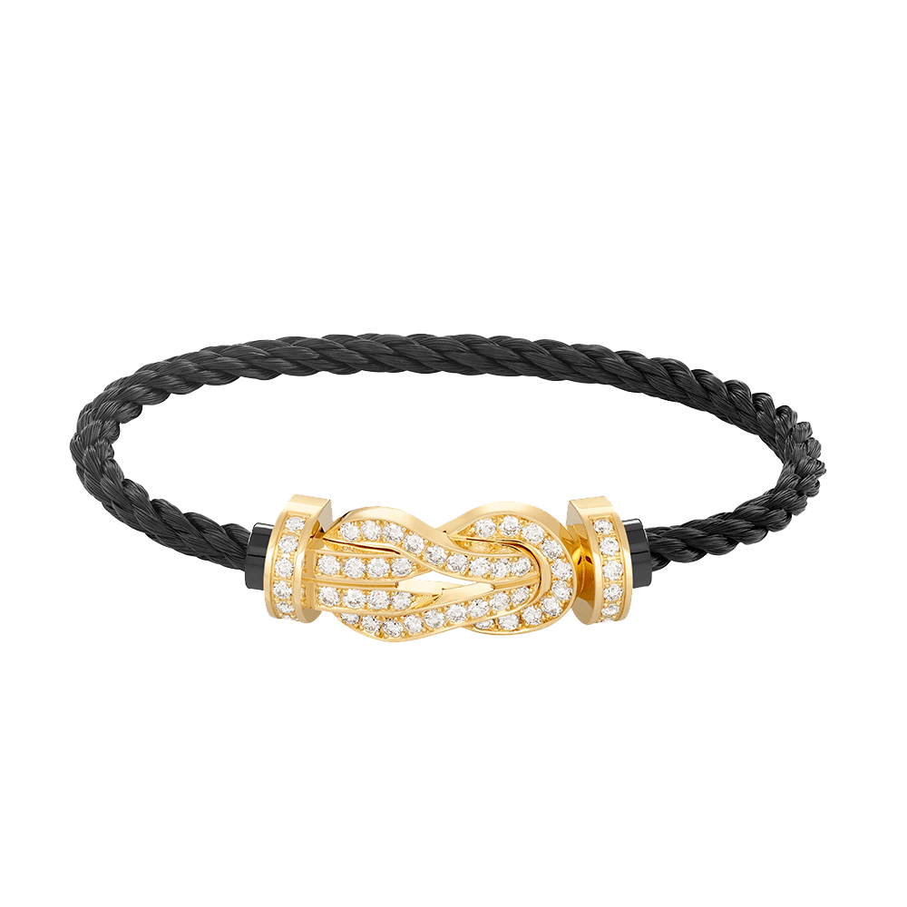 [ROYAL]CHANCE LARGE 8 FIGURE BUCKLE FULLDIAMOND BRACELET GOLD