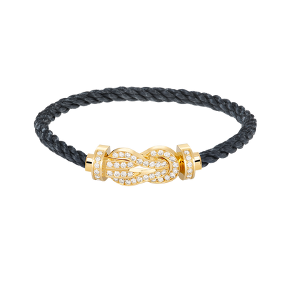 [ROYAL]CHANCE LARGE 8 FIGURE BUCKLE FULLDIAMOND BRACELET GOLD