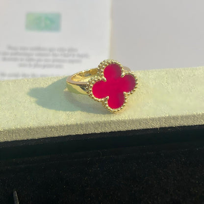 [Royal Jewellery]NEW CLOVER PINK ENAMEL RINGS