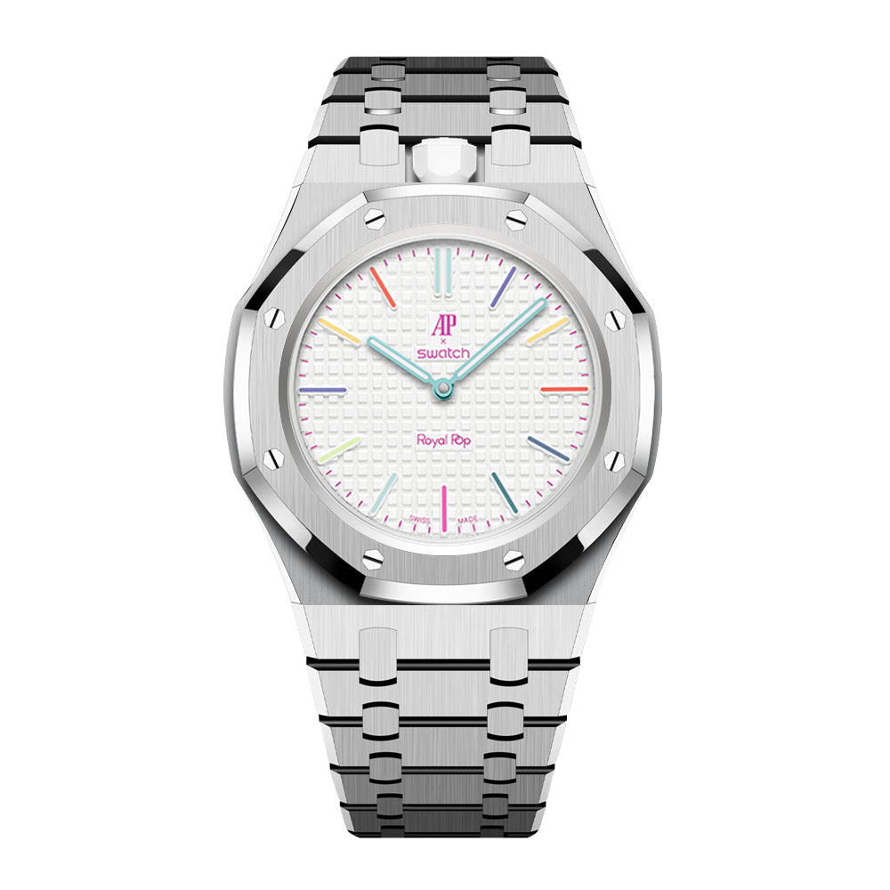 Royal Oak Pop Exklusives Stahlgehäuse & Armband Uhrband mit vollständiger Einfassung