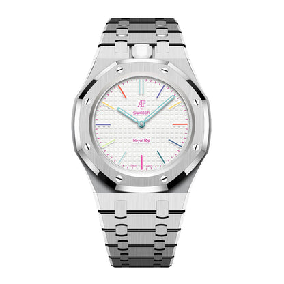 Royal Oak Pop Exklusives Stahlgehäuse & Armband Uhrband mit vollständiger Einfassung