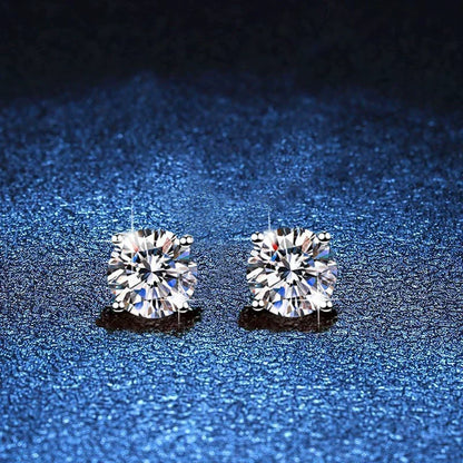 [Royal&Vicky]FOUR-PRONG MOISSANITE EARRINGS
