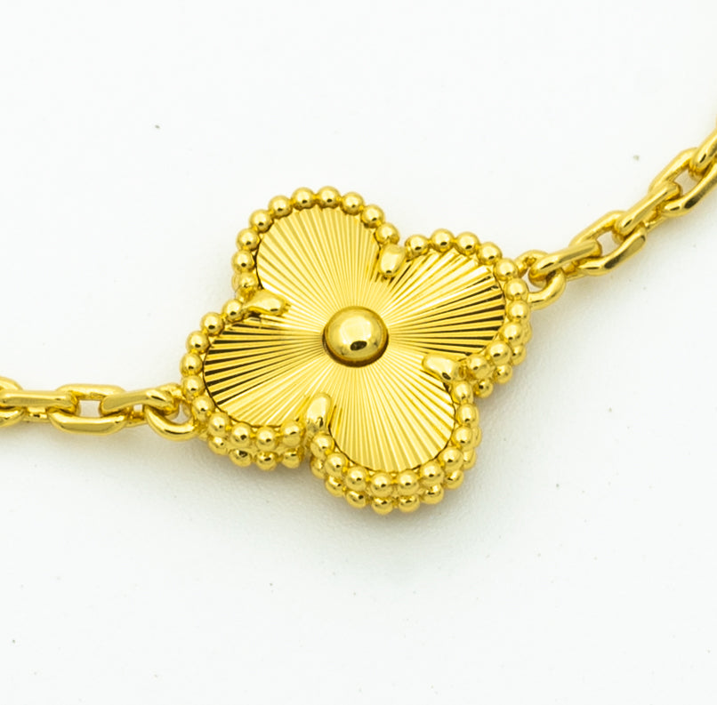 [Royal Jewellery]CLOVER BRACELET 5 MOTIFS GOLD DIAMOND