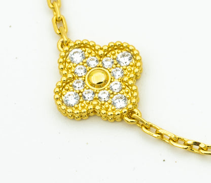 [Royal Jewellery]CLOVER BRACELET 5 MOTIFS GOLD DIAMOND