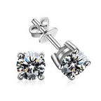 [Royal&Vicky]FOUR-PRONG MOISSANITE EARRINGS