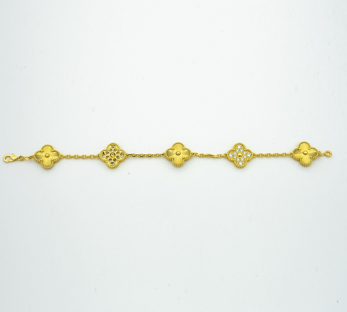 [Royal Jewellery]CLOVER BRACELET 5 MOTIFS GOLD DIAMOND