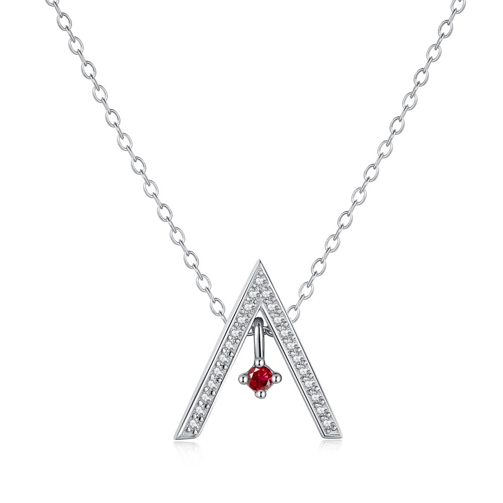 [Royal Jewellery]Sparkling "A" Shape Necklace