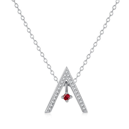 [Royal Jewellery]Sparkling "A" Shape Necklace