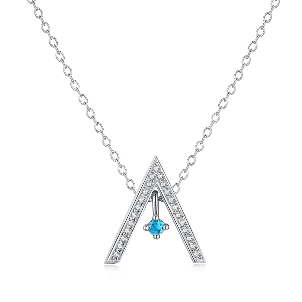 [ROYAL]Sparkling "A" Shape Necklace