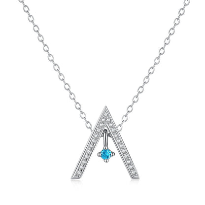 [Royal Jewellery]Sparkling "A" Shape Necklace
