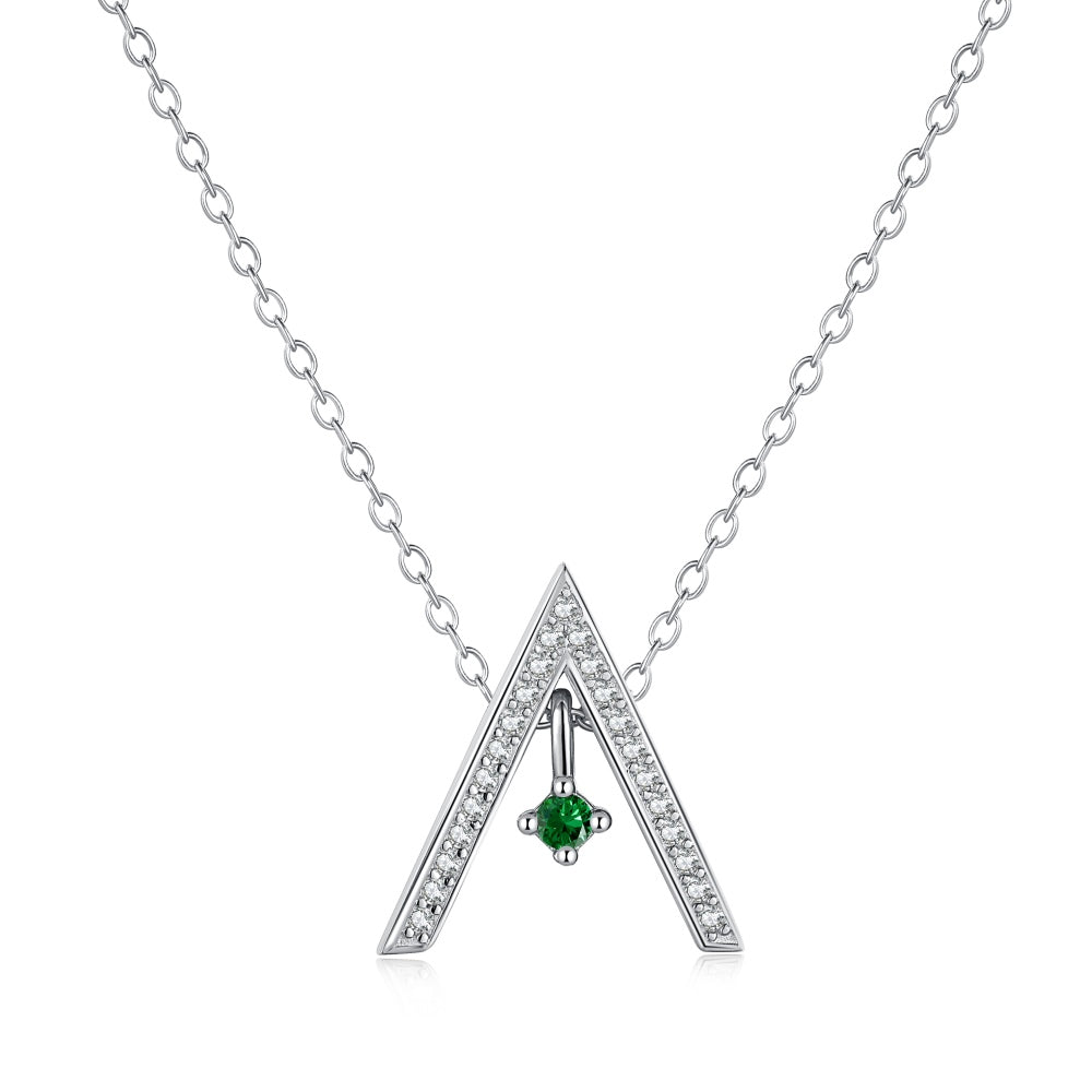 [Royal Jewellery]Sparkling "A" Shape Necklace