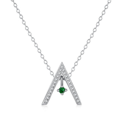 [Royal Jewellery]Sparkling "A" Shape Necklace