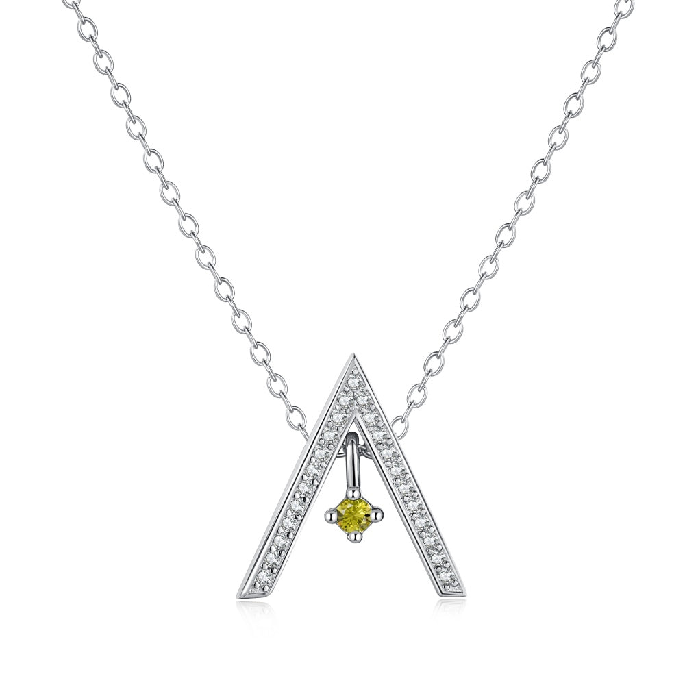 [Royal Jewellery]Sparkling "A" Shape Necklace