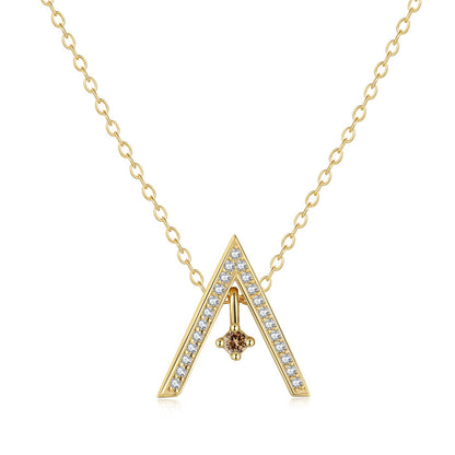 [Royal Jewellery]Sparkling "A" Shape Necklace