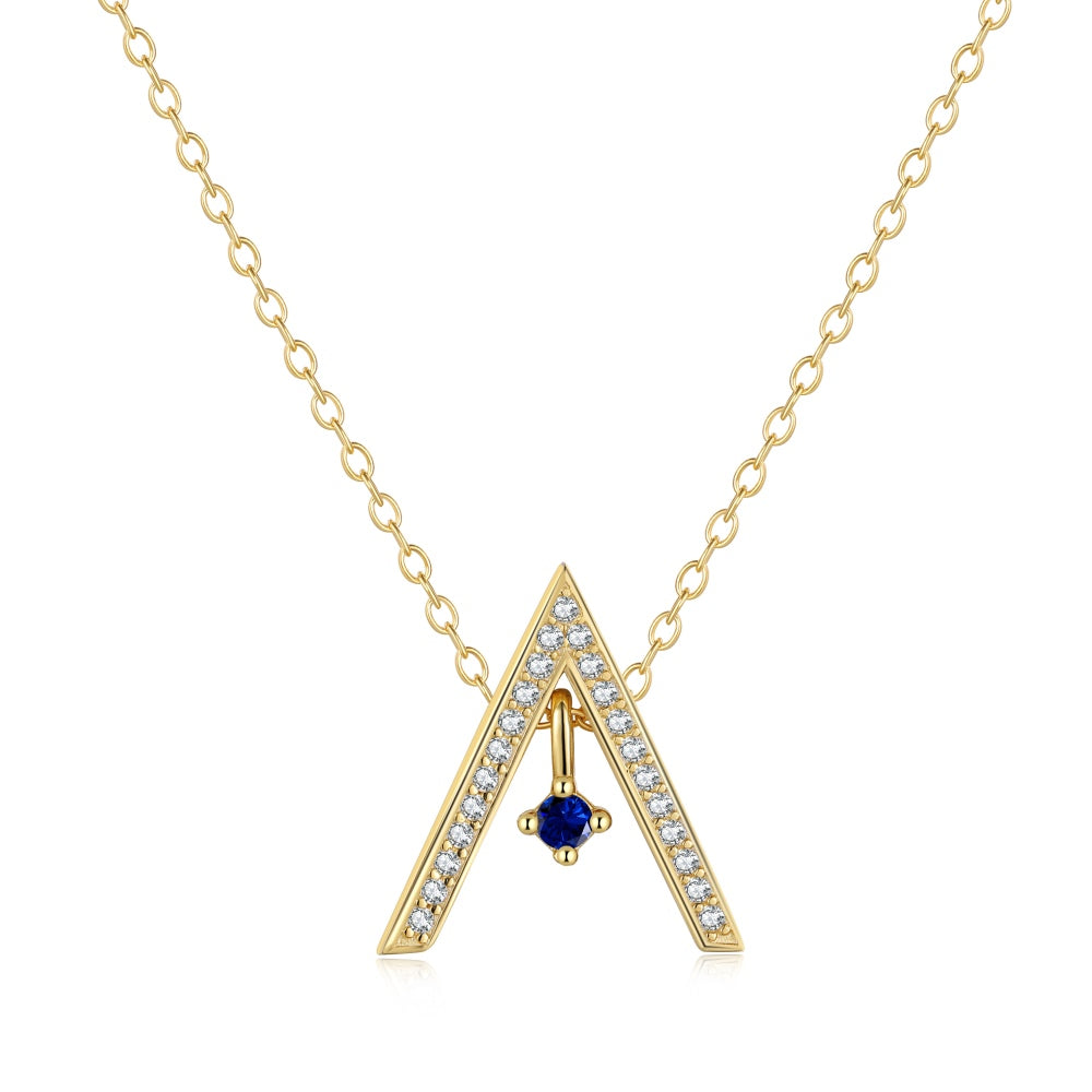 [Royal Jewellery]Sparkling "A" Shape Necklace