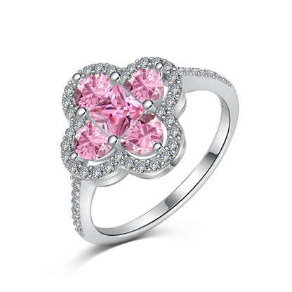[Royal Jewellery]Luxurious Eternity Flower Shape Banquet Ring