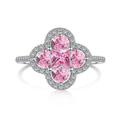 [Royal Jewellery]Luxurious Eternity Flower Shape Banquet Ring