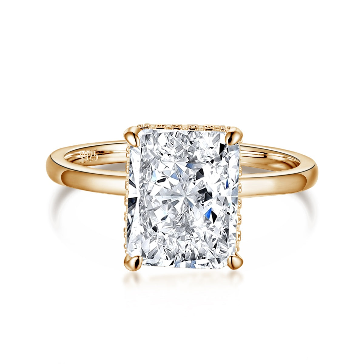 [Royal Jewellery]4.0 Carat Ornate Enchanting Radiand Cut Banquet Ring