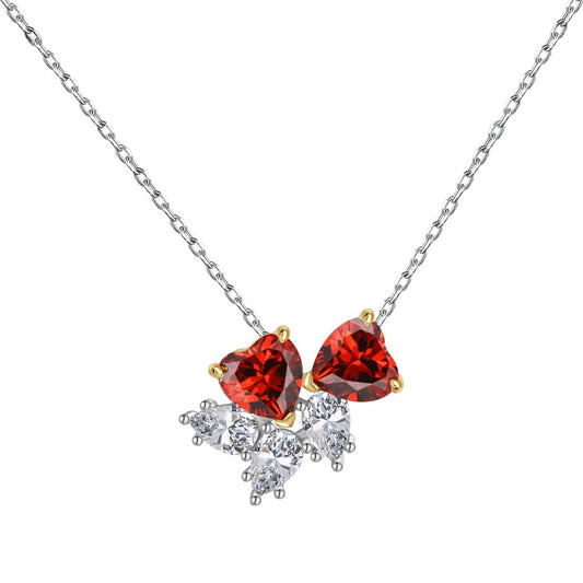 [Royal Jewellery]Dainty Red Heart Necklace