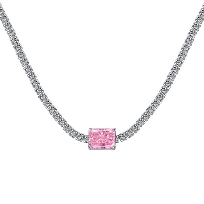 [ROYAL]2.0 carat Ornate Emerald Cut Necklace