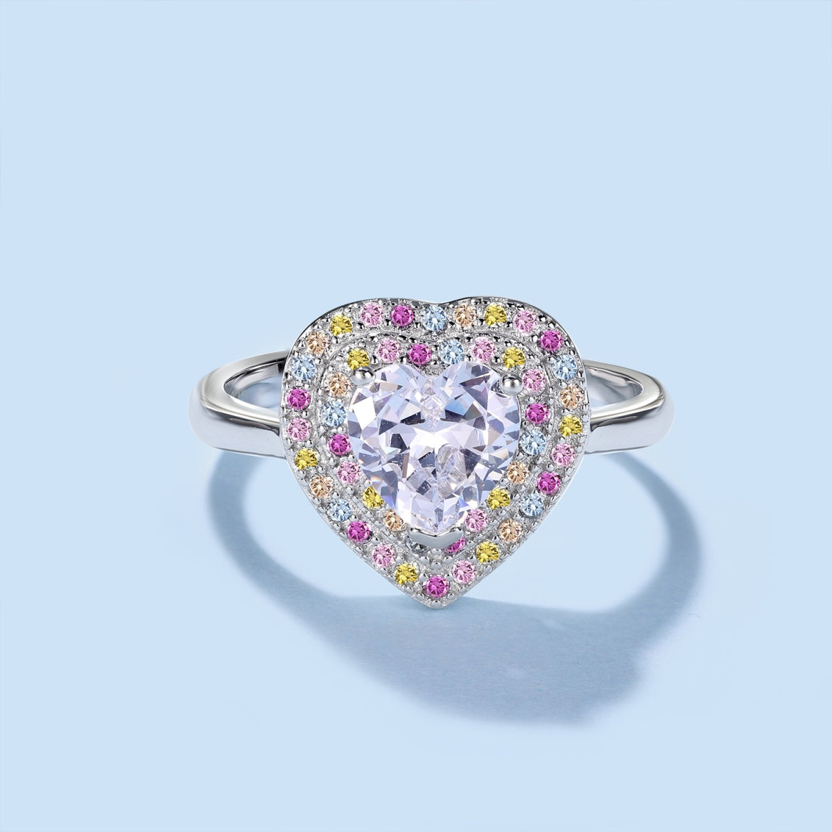 [Royal Jewellery]Delicate Ebullient Heart Shape Wedding Ring
