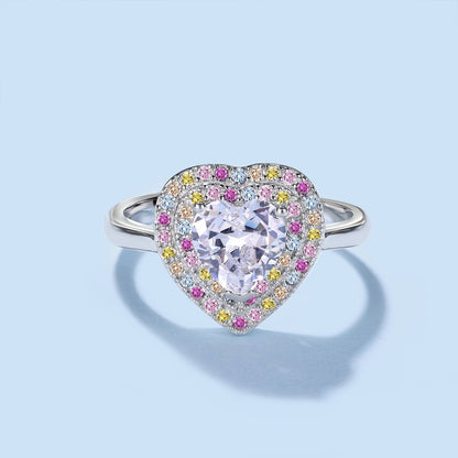 [Royal Jewellery]Delicate Ebullient Heart Shape Wedding Ring