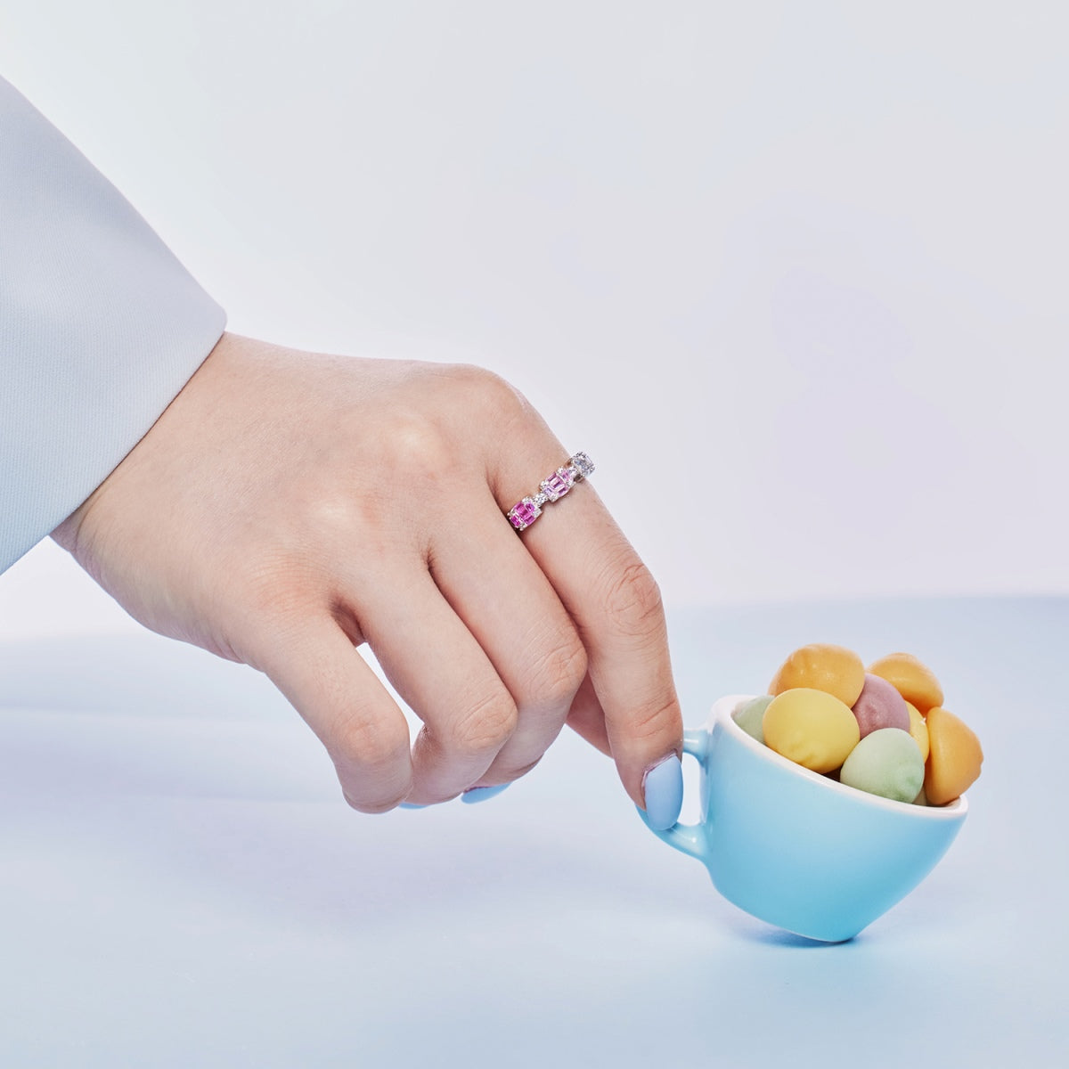 [Royal Jewellery]Unique Colorful Emerald Cut Party Ring