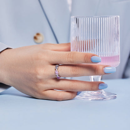 [Royal Jewellery]Unique Colorful Emerald Cut Party Ring