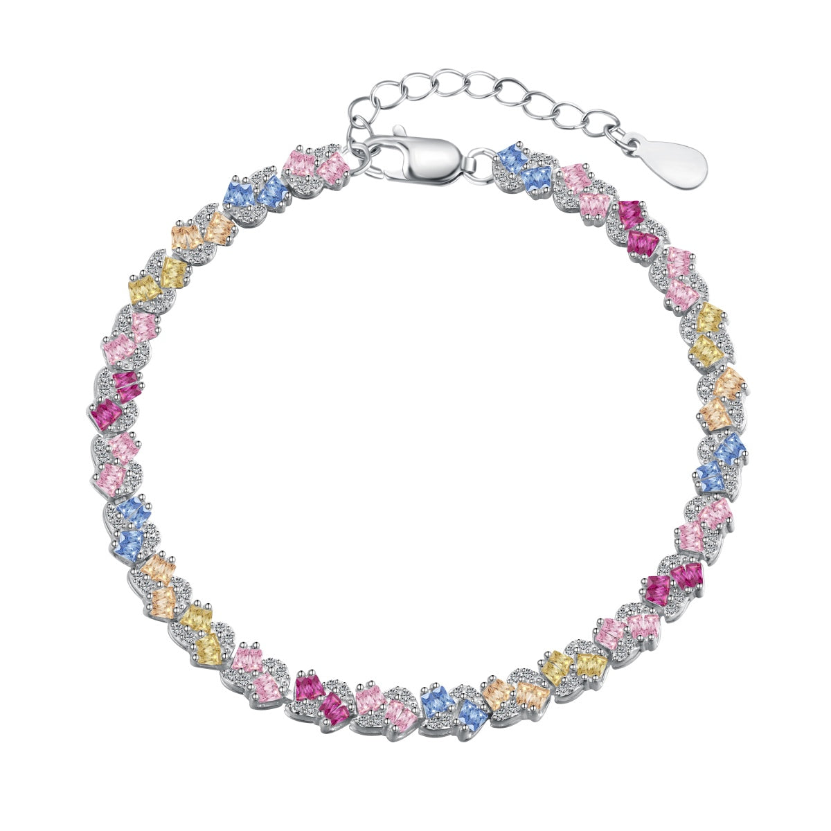 [Royal Jewellery]Ornate Colorful Flower Shape Party Bracelet