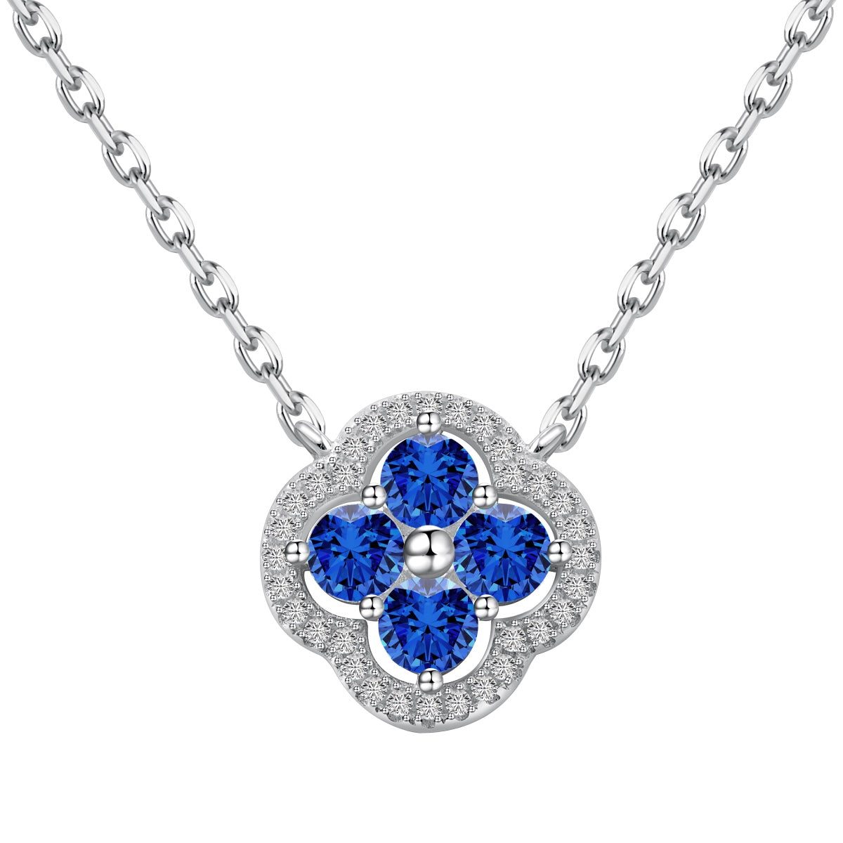 [ROYAL]Exquisite Necklace With Four-Leaf Clover Flower Design