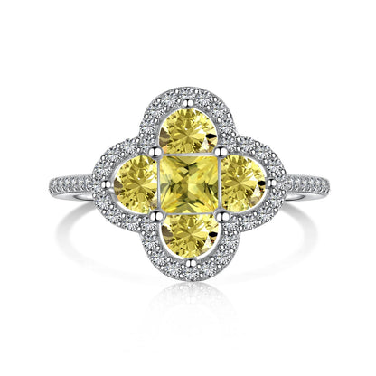 [Royal Jewellery]Luxurious Eternity Flower Shape Banquet Ring