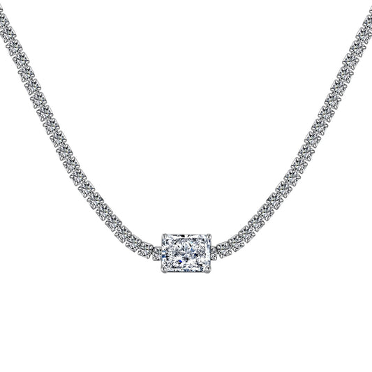 [Royal Jewellery]2.0 carat Ornate Emerald Cut Necklace
