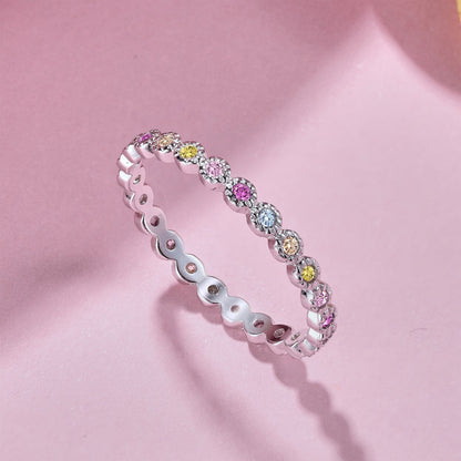 [Royal Jewellery]Radiant Sparkling Round Cut Daily Ring