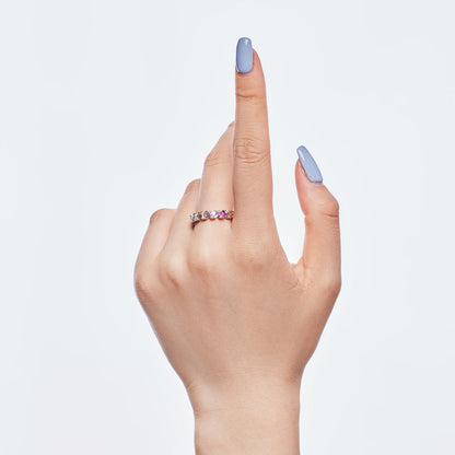 [Royal Jewellery]Delicate Vibrant Emerald Cut Daily Ring