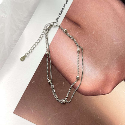 [Royal Jewellery]Delicate Bead Double Layer Bracelet