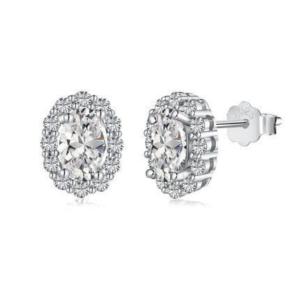 [Royal Jewellery]Delicate Unique Oval Cut Daily Earrings