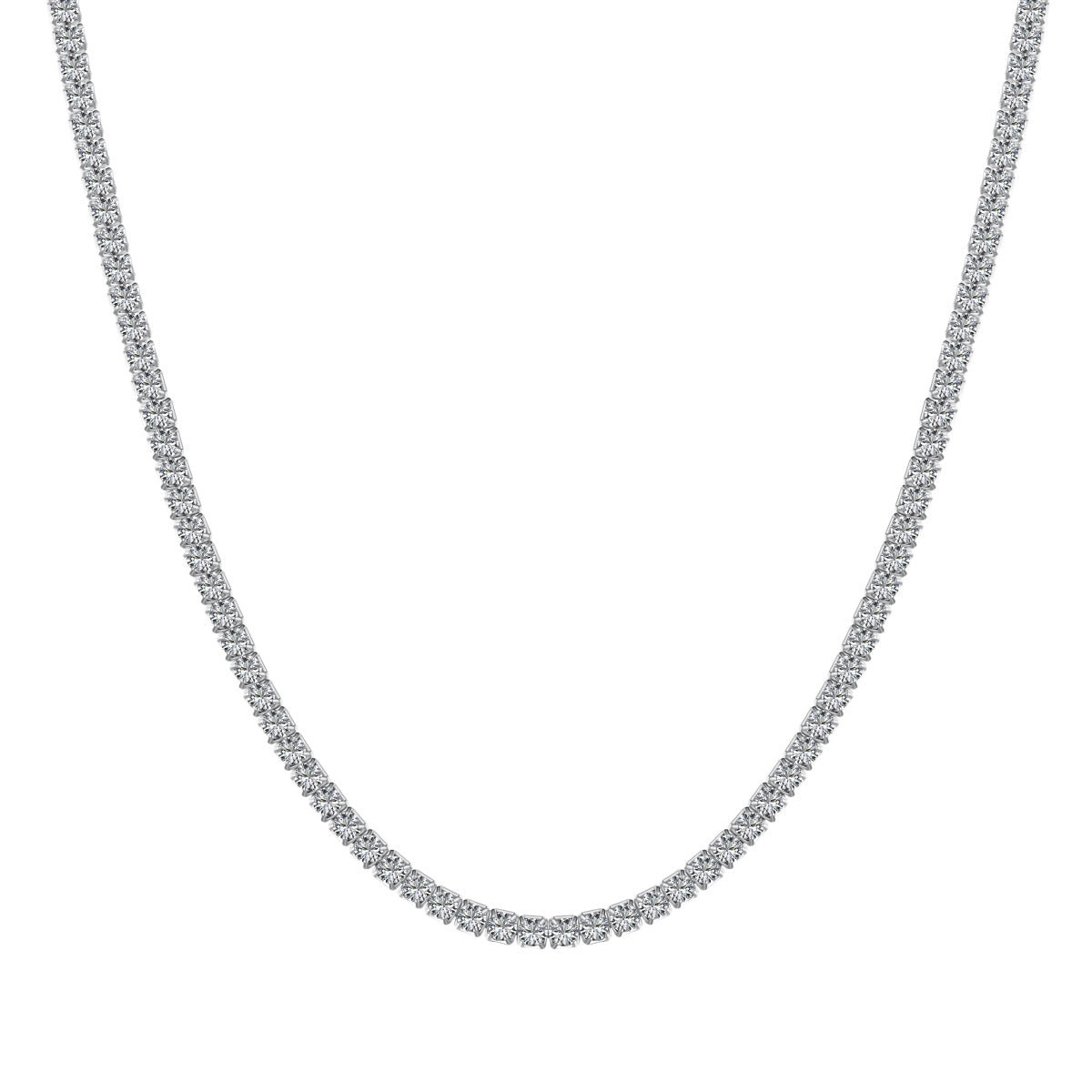 [Royal Jewellery]Delicate Round Shape Tennis Necklace