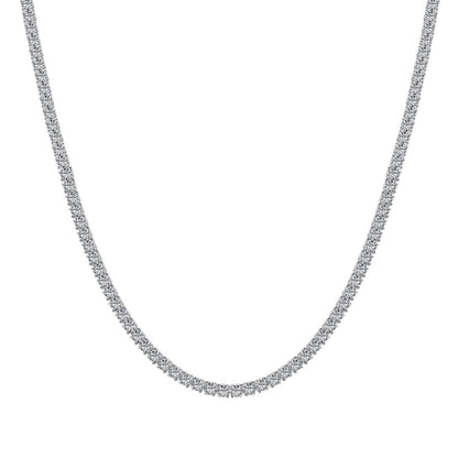 [Royal Jewellery]Delicate Round Shape Tennis Necklace