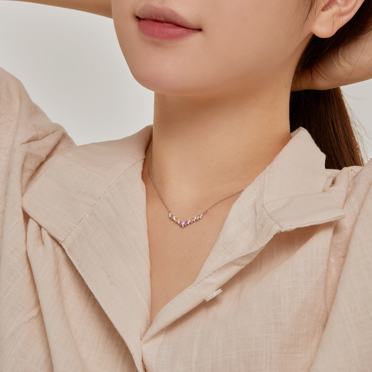 [Royal Jewellery]Dazzling Rainbow Necklace