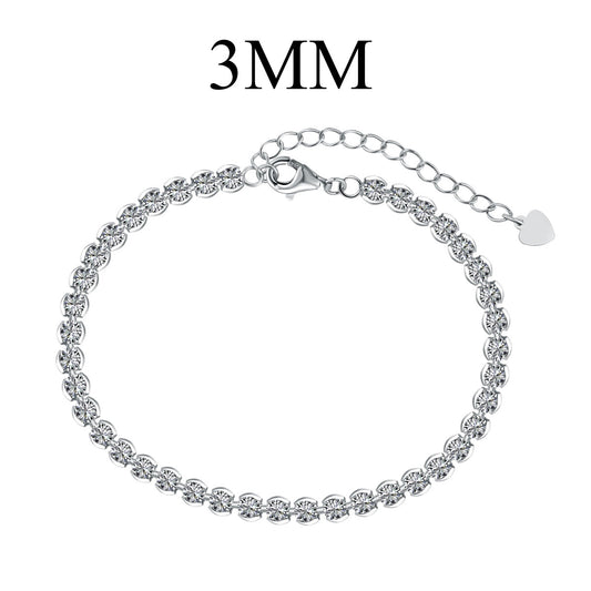 [Royal Jewellery]Ornate  Sparkling Round Cut Daily Bracelet