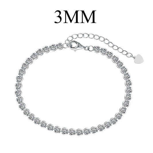 [ROYAL]Ornate  Sparkling Round Cut Daily Bracelet