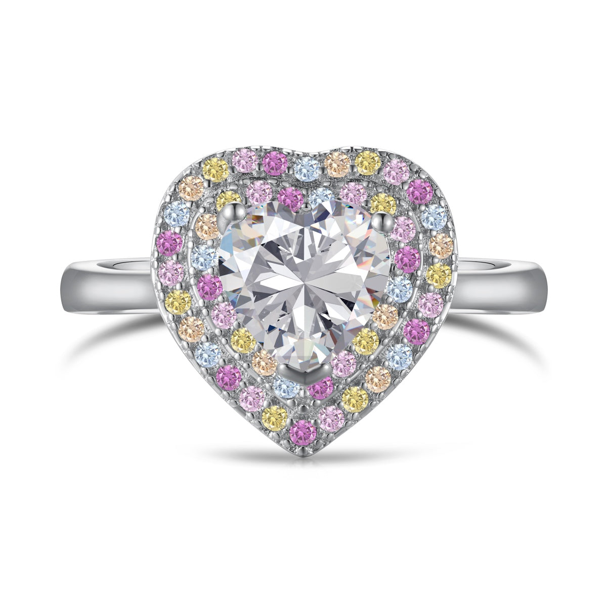 [Royal Jewellery]Delicate Ebullient Heart Shape Wedding Ring