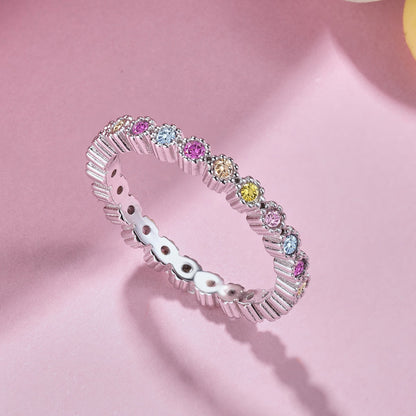[Royal Jewellery]Unique Scintillating Round Cut Daily Ring