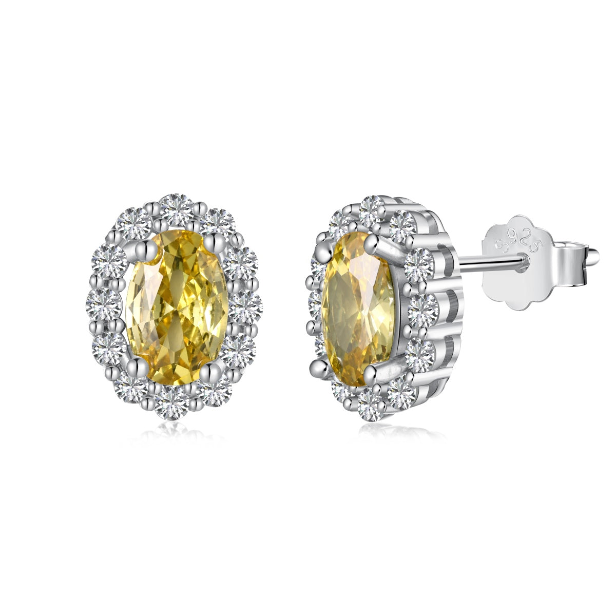[Royal Jewellery]Delicate Unique Oval Cut Daily Earrings