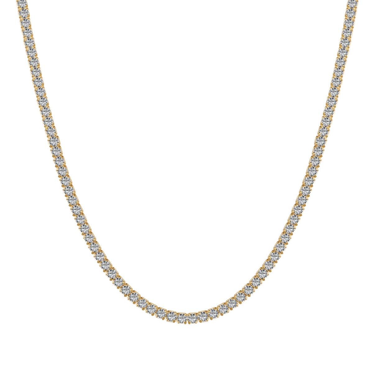 [Royal Jewellery]Delicate Round Shape Tennis Necklace