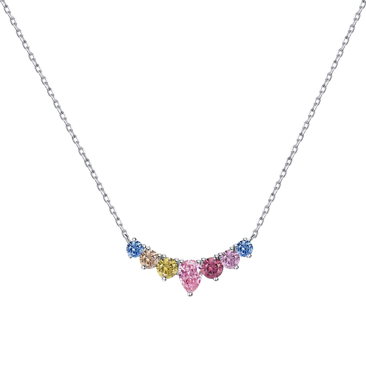 [Royal Jewellery]Dainty Colorful Heart Necklace