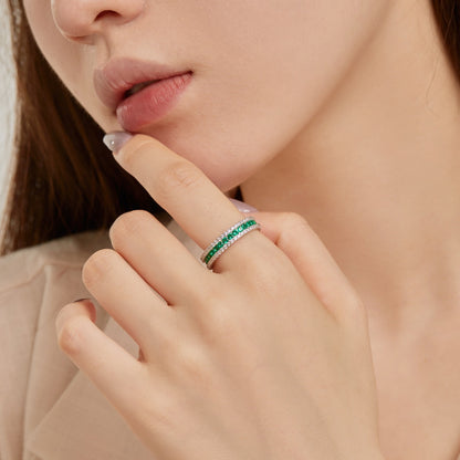 [Royal Jewellery]Delicate Colorful Round Cut Daily Ring