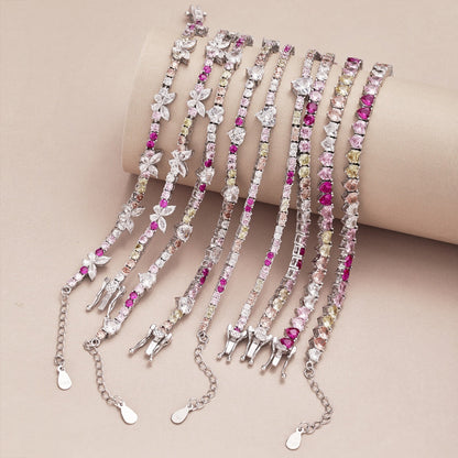[Royal Jewellery]Ornate Colorful Butterfly Shape Round Cut Daily Bracelet